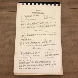 VTG Spiral Cookbook Missing Front Cover Unknown